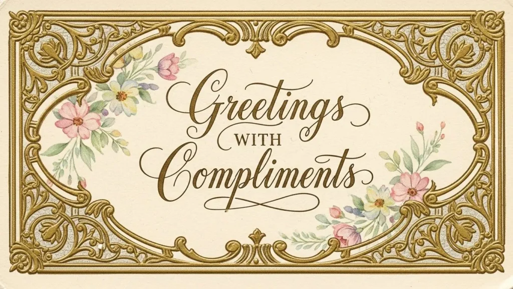 Greetings with Compliments