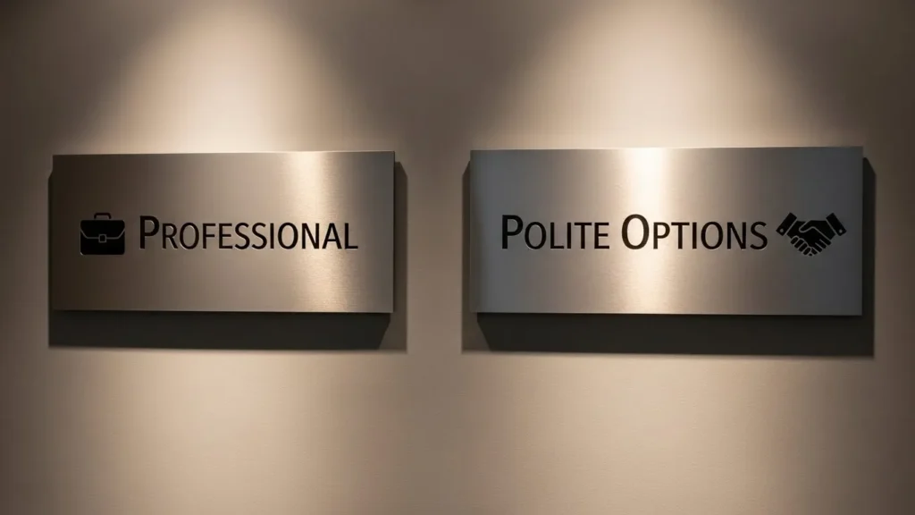 Professional and Polite Options