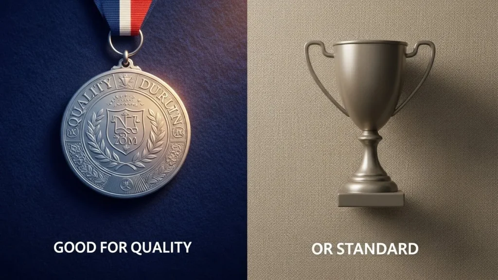 Good for Quality or Standard