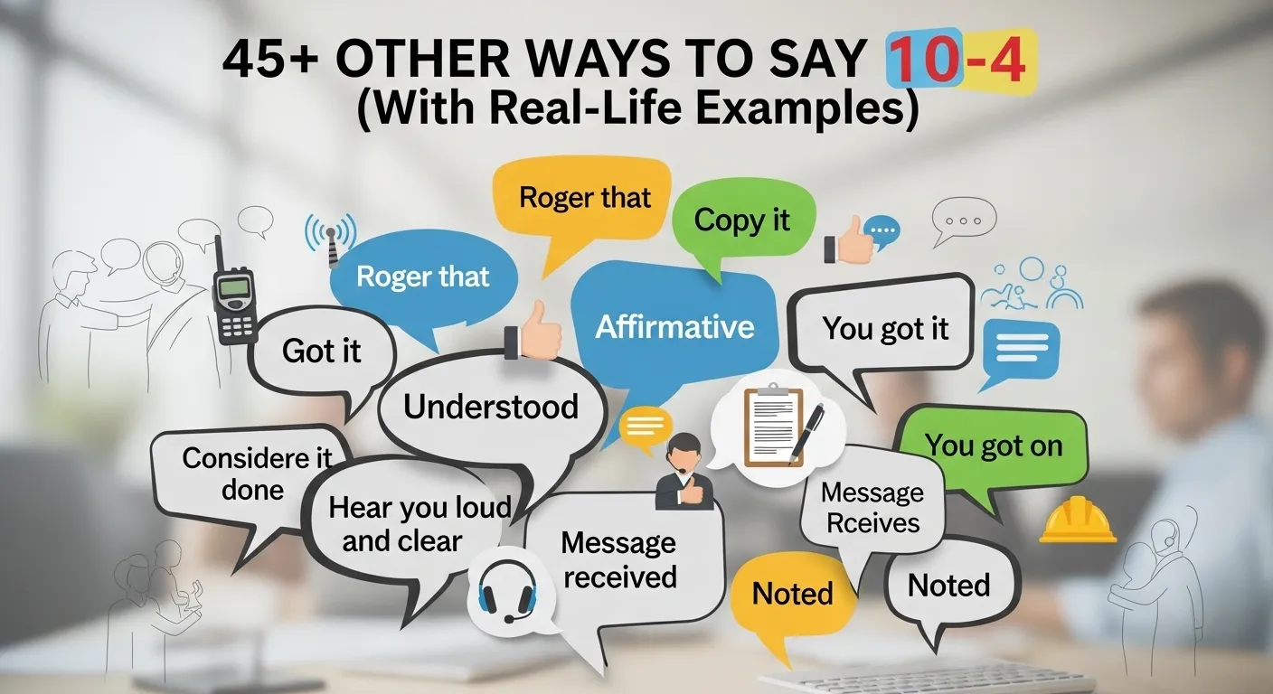 Other Ways to Say 10-4