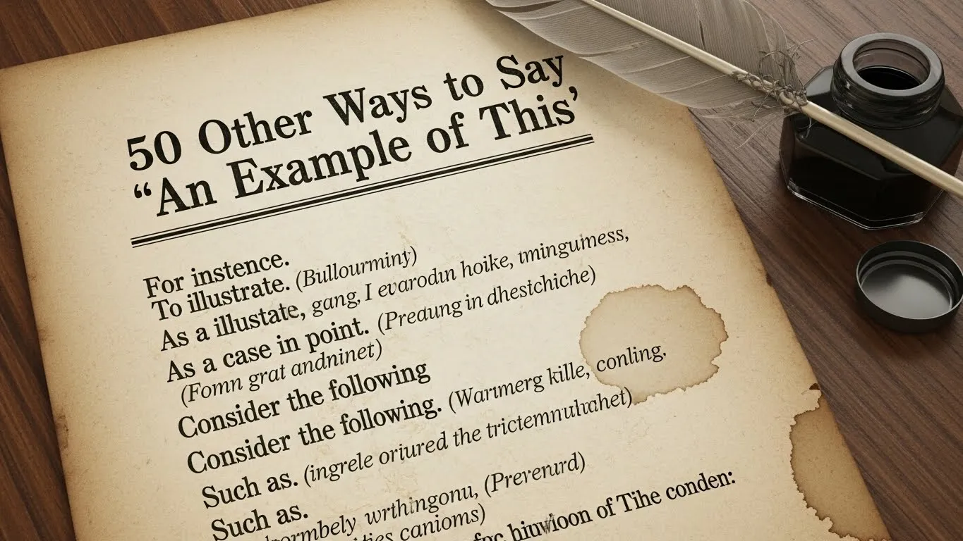 Other Ways to Say An Example of This