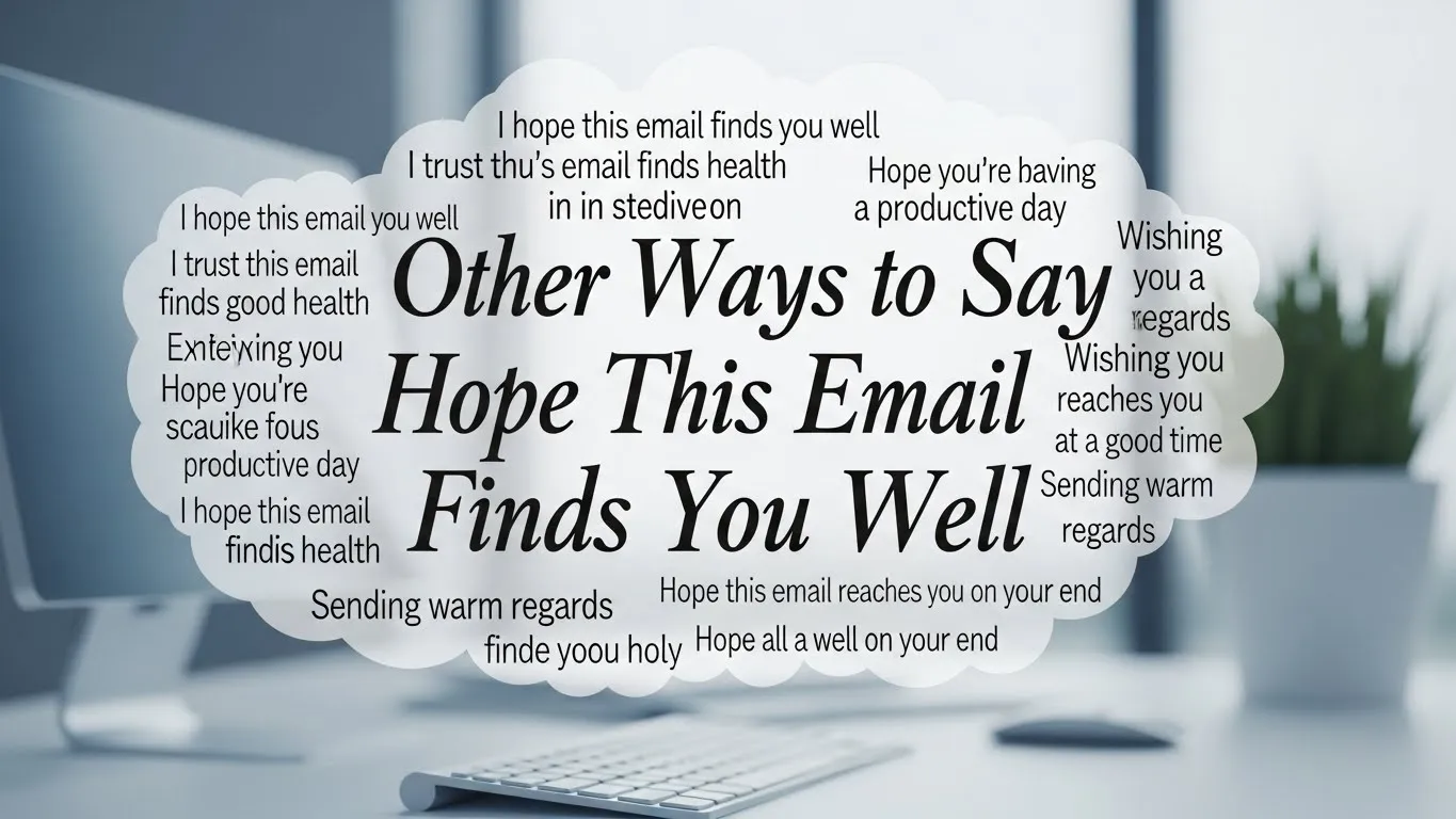 Other Ways to Say Hope This Email Finds You Well