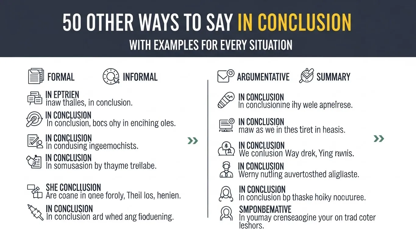 Other Ways to Say In Conclusion