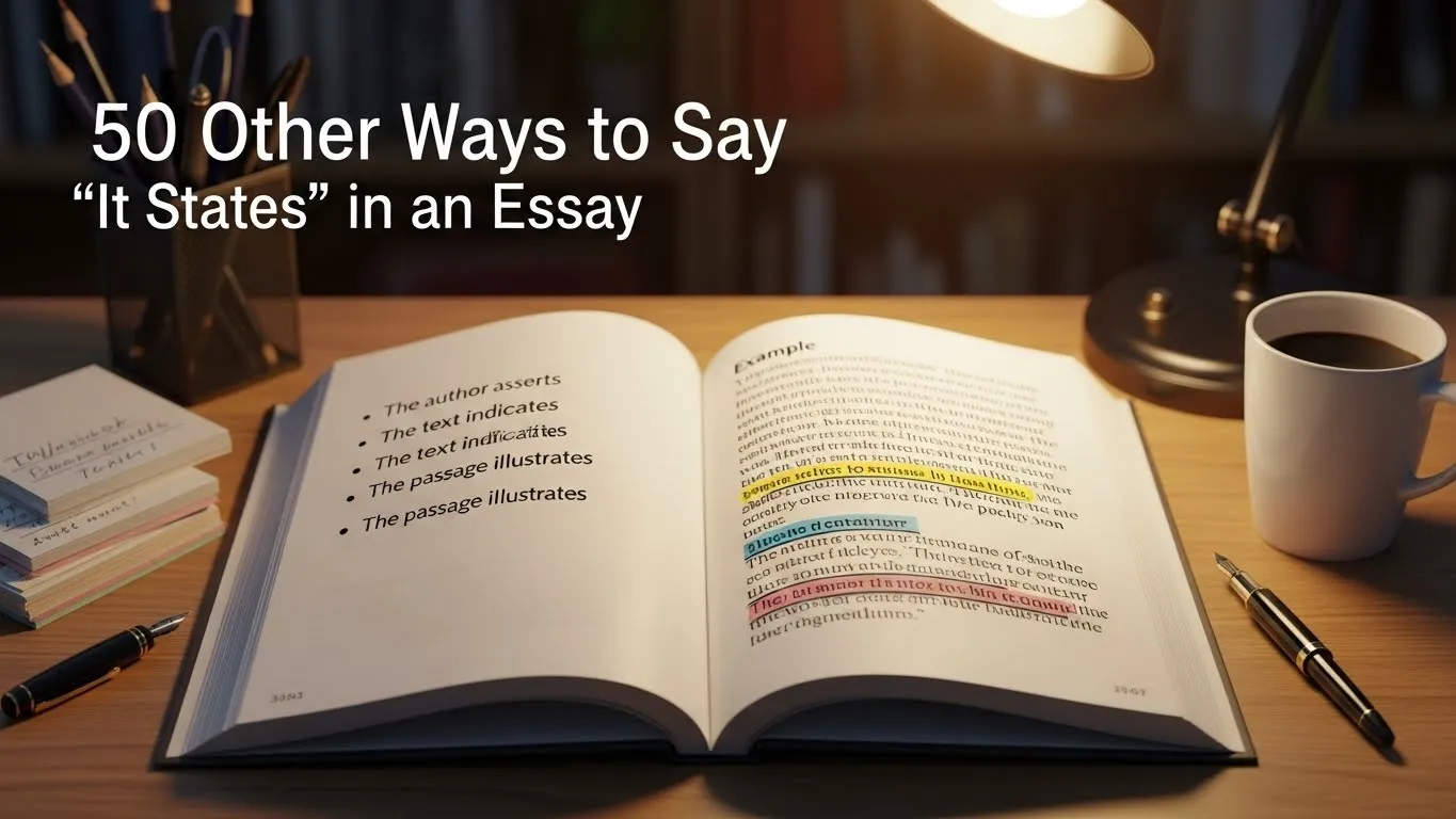 Other Ways to Say It States in an Essay