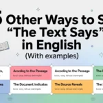Other Ways to Say the Text Says