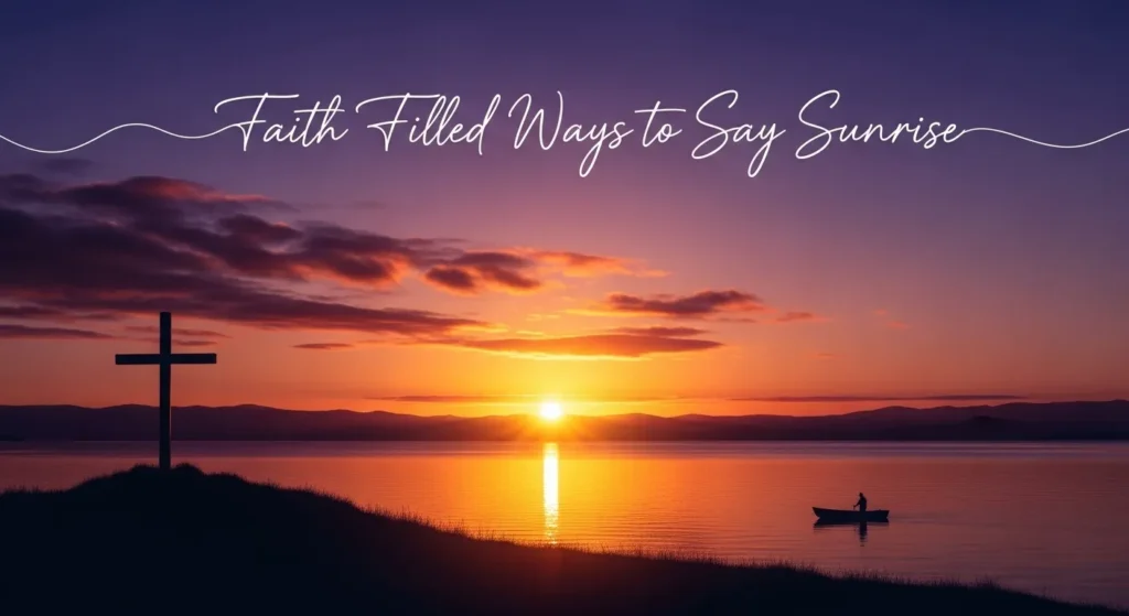 Faith Filled Ways to Say Sunrise