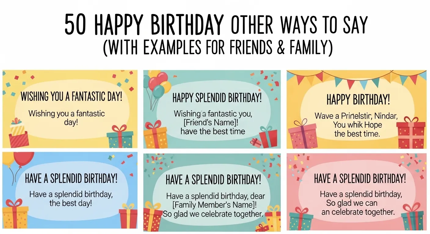 Happy Birthday Other Ways to Say