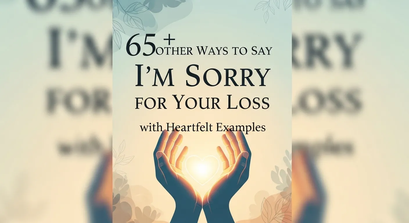 Other Ways to Say Im Sorry for Your Loss