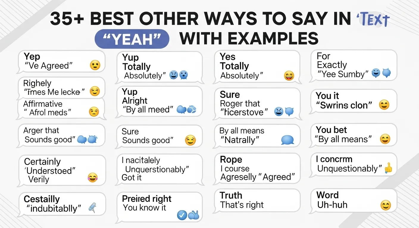 Other Ways to Say Yeah in Text