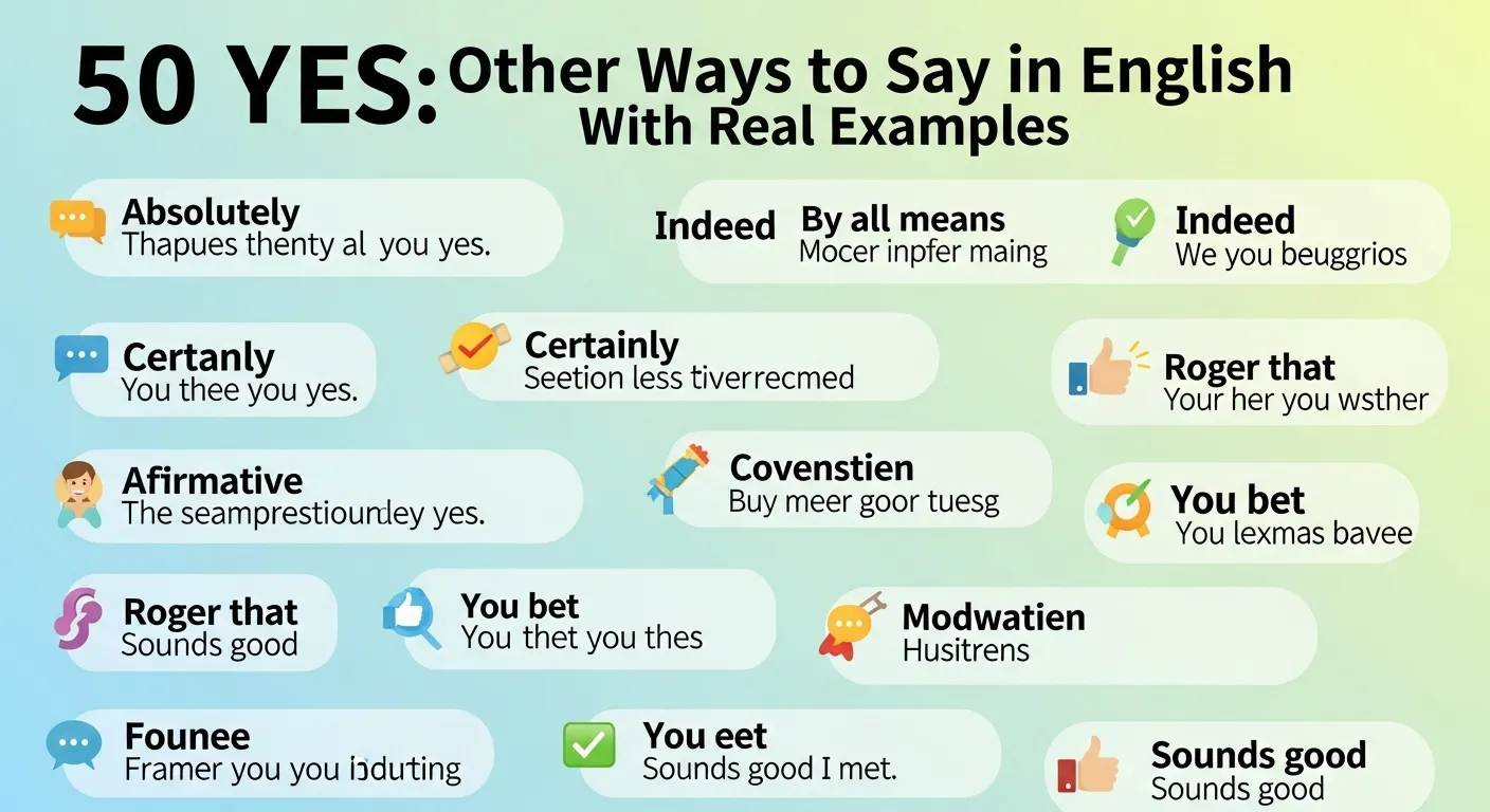 Yes Other Ways to Say Yes