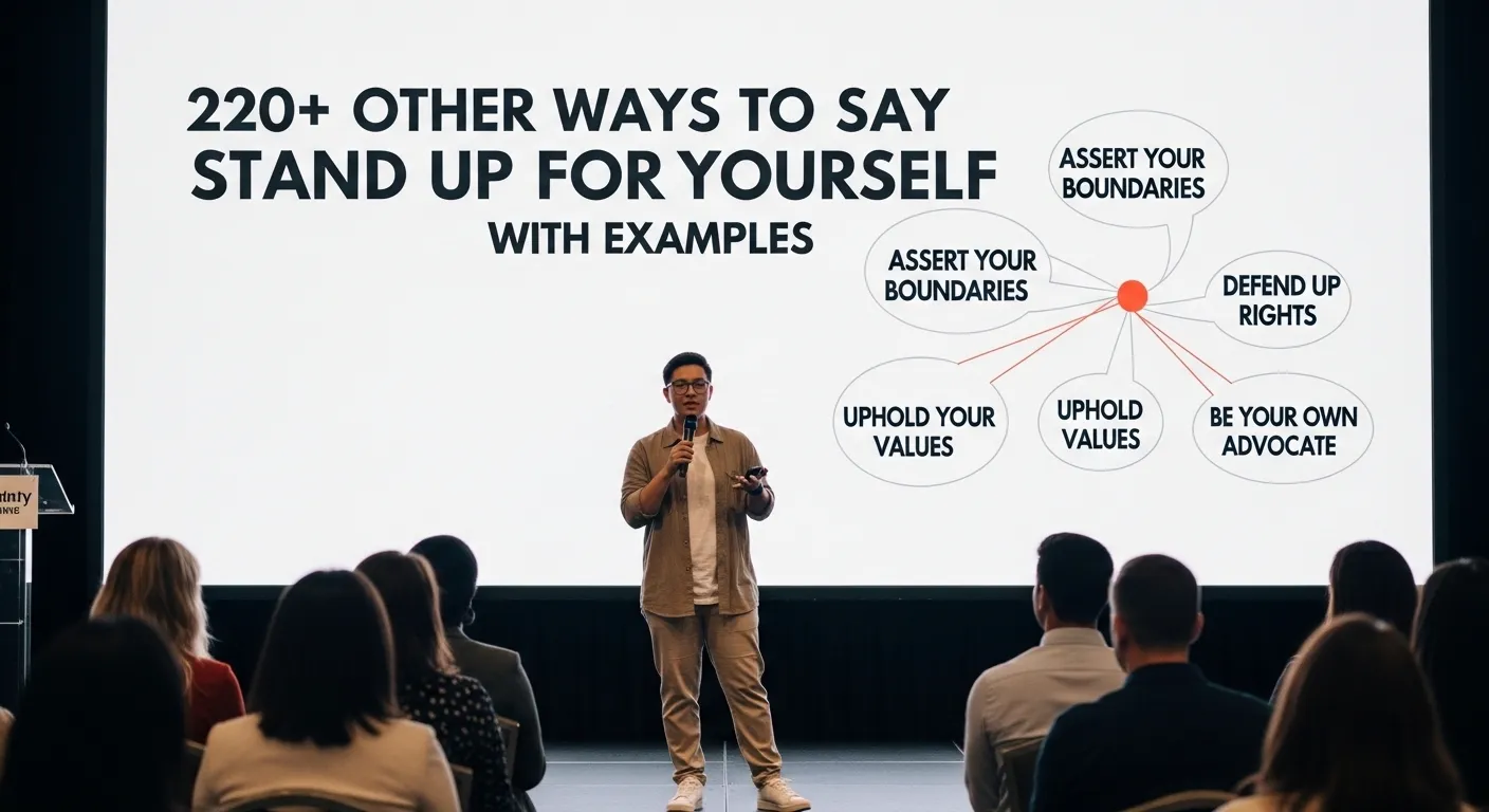 Other Ways to Say Stand Up for Yourself