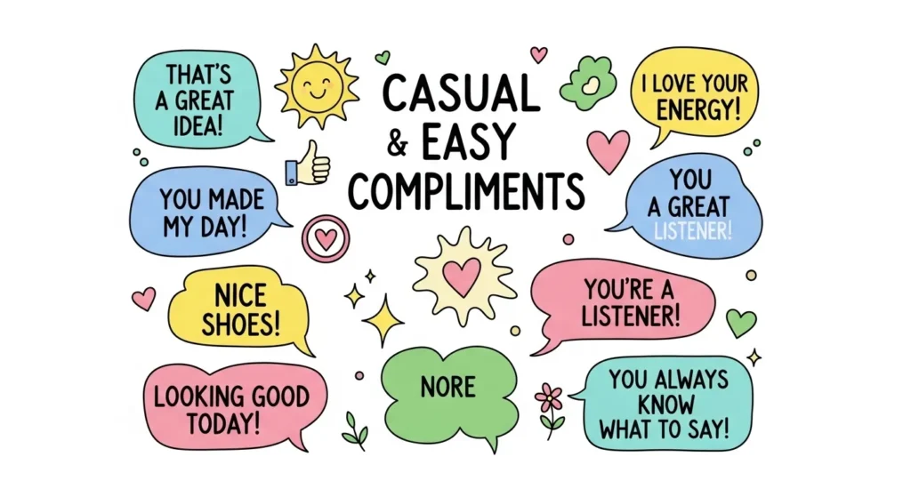 Casual and Easy Compliments