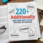 Another Way to Say Additionally