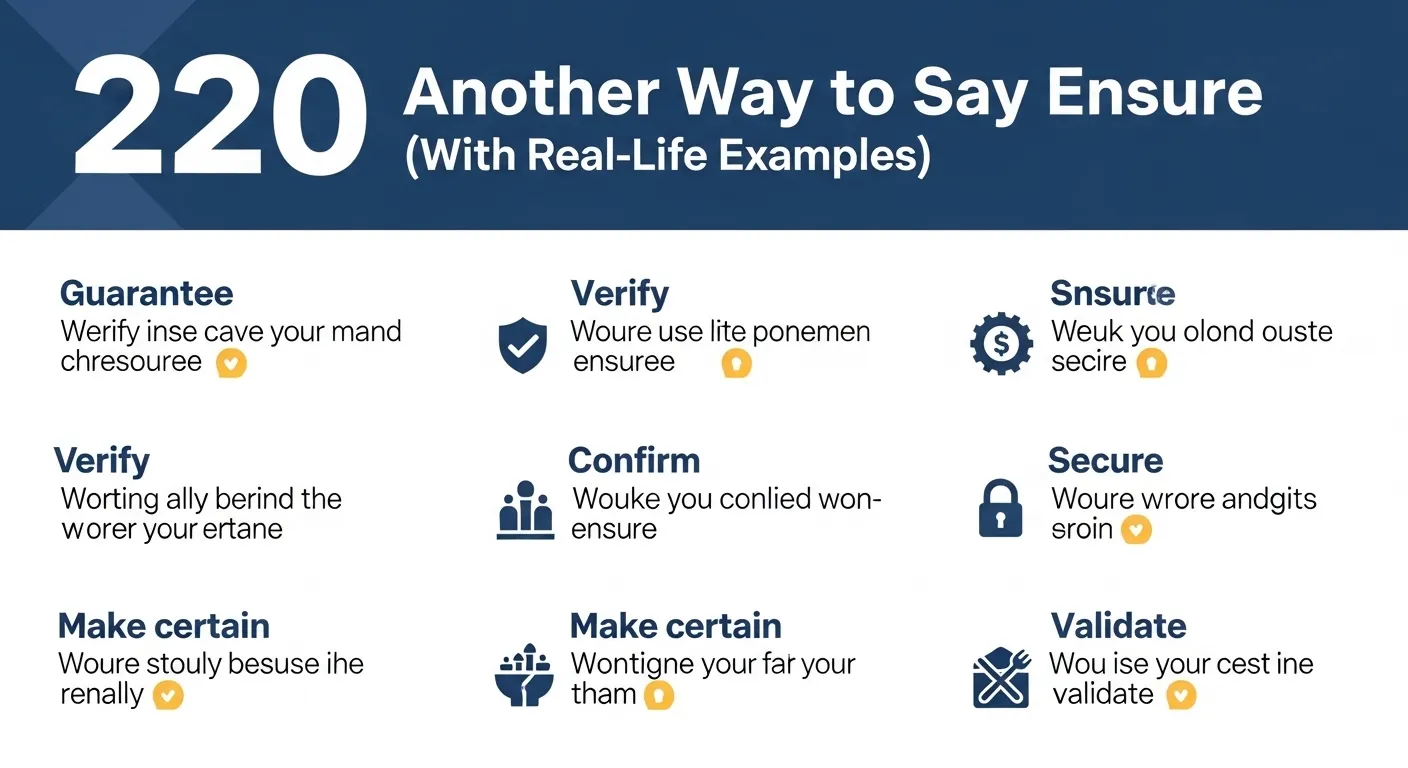 Another Way to Say Ensure