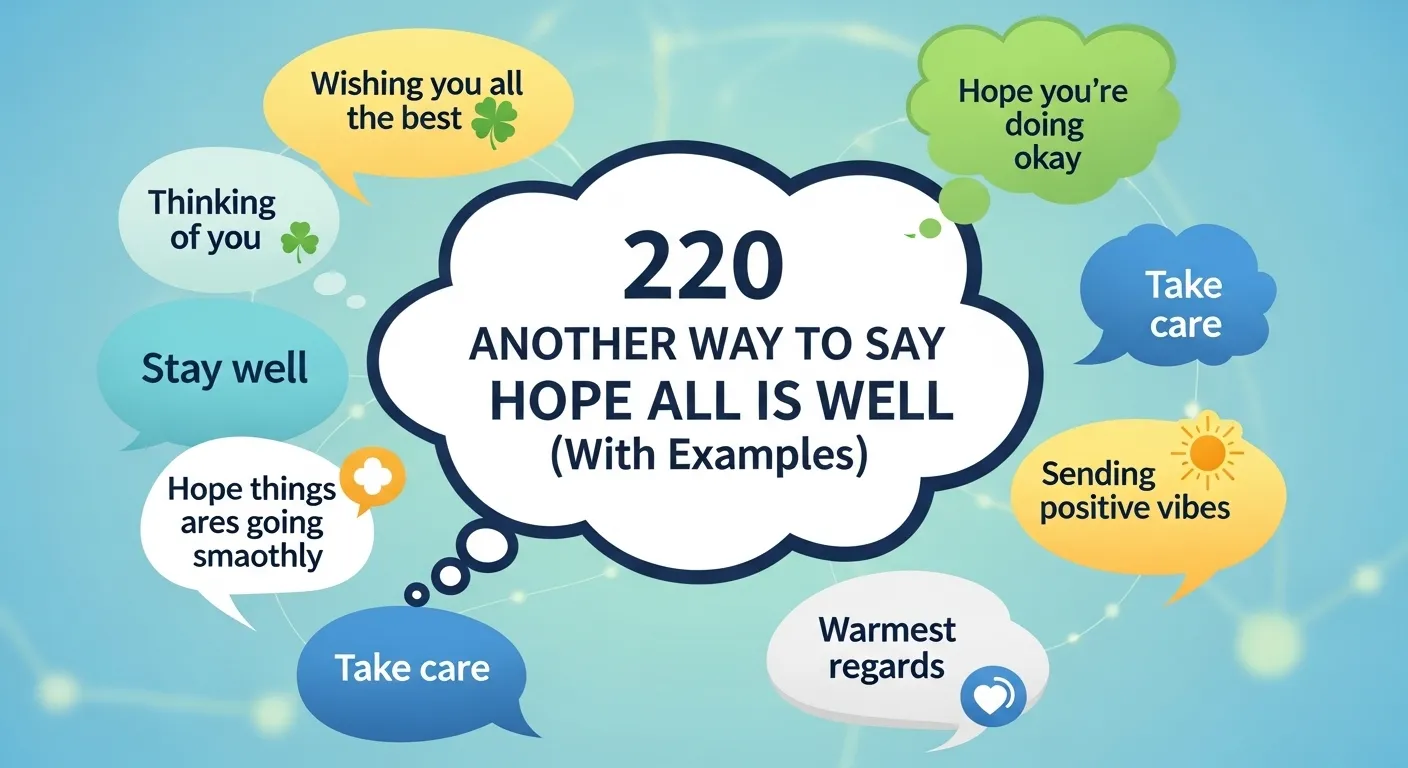 Another Way to Say Hope All Is Well