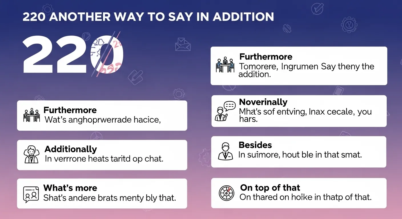 Another Way to Say In Addition