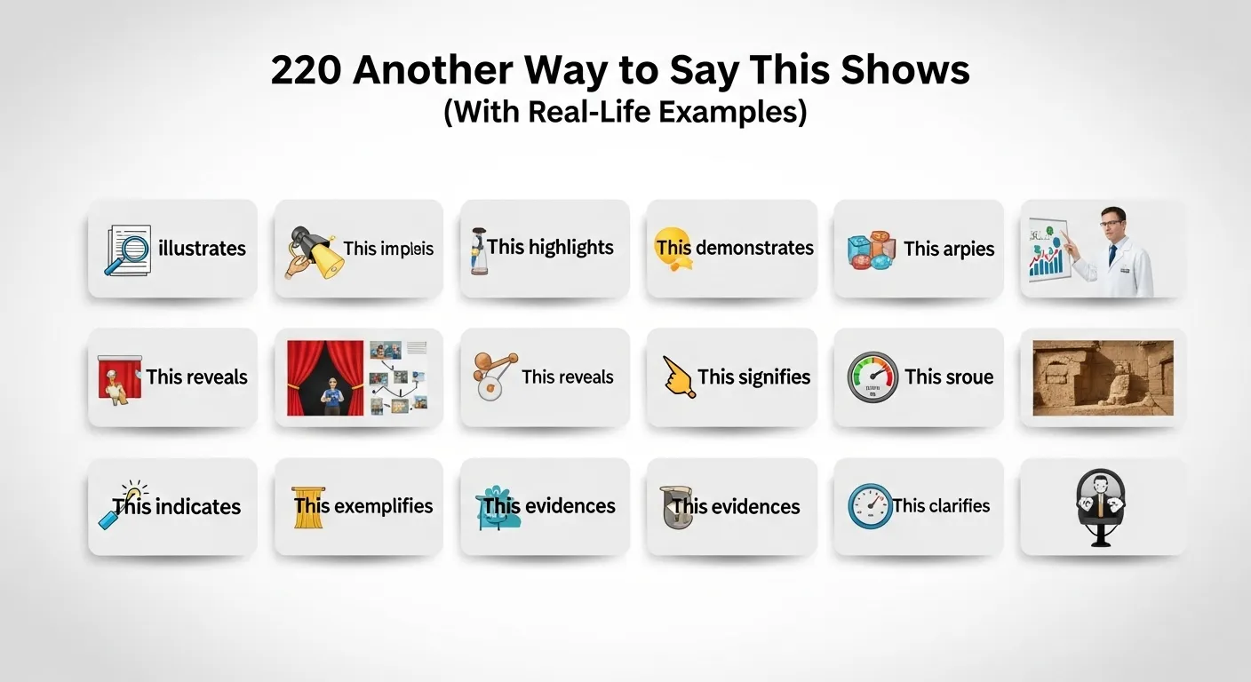 Another Way to Say This Shows