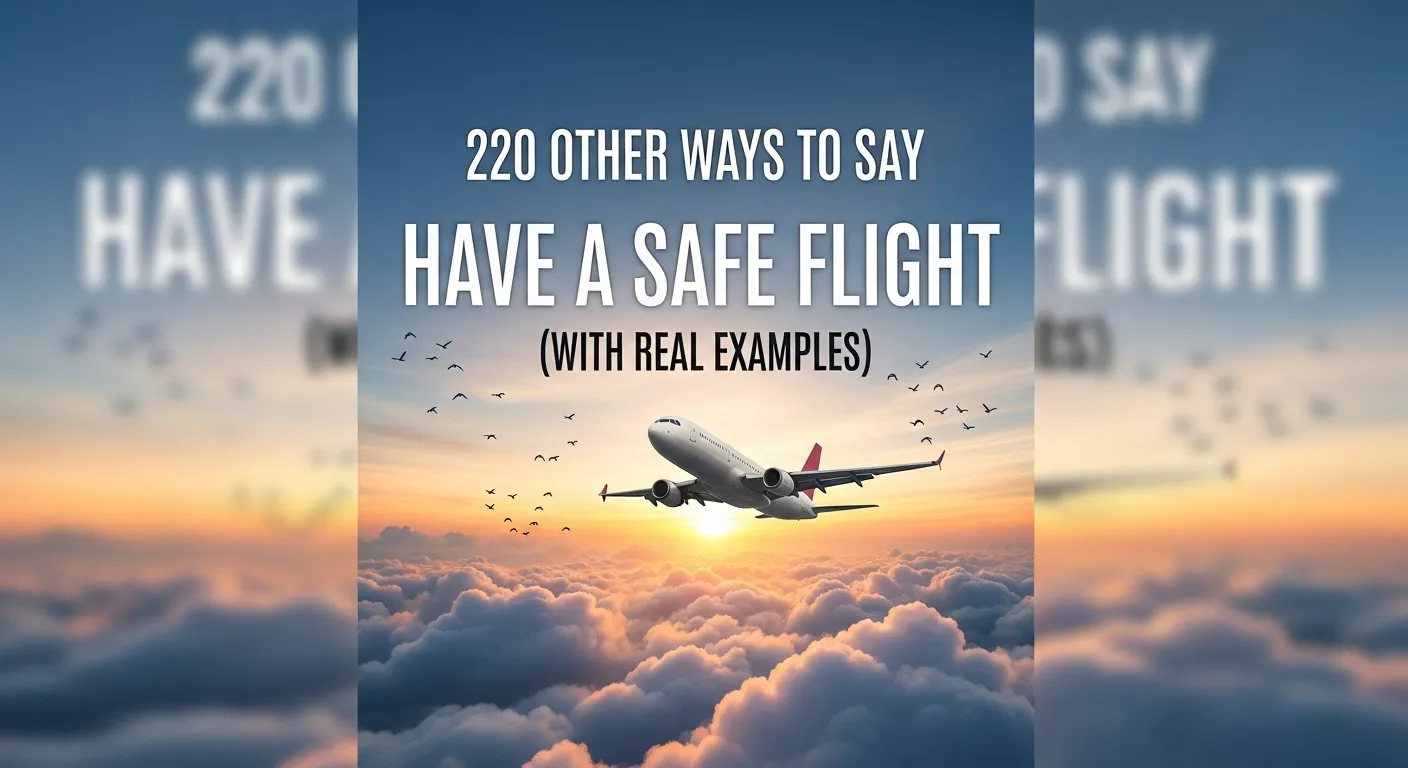 Other Ways to Say Have a Safe Flight
