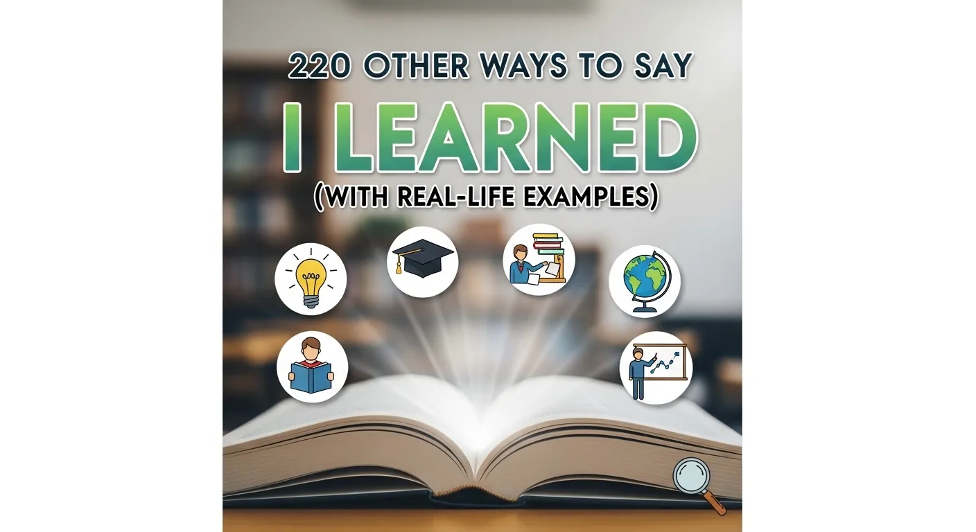 Other Ways to Say I Learned